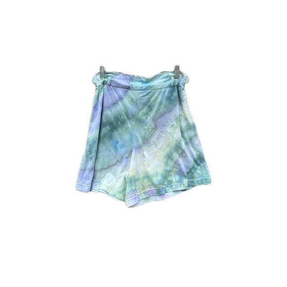 Tie Dye High-Waisted Shorts with Pockets | Women’s Bottoms | Geode Tie - Ice Dye - Picture 2 of 2